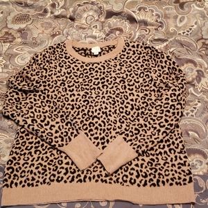 Leopard print sweater